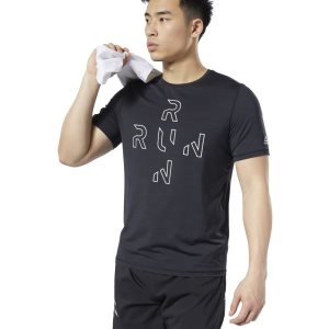 Reebok One Series Running ACTIVCHILL T Shirt Herren - Schwarz - DE 659-CIE